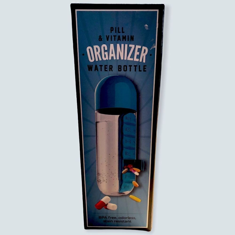 New Pill and Vitamin Organizer Water Bottle